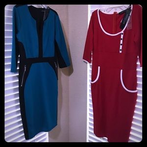 NWT Size 8 dresses with zipper back.